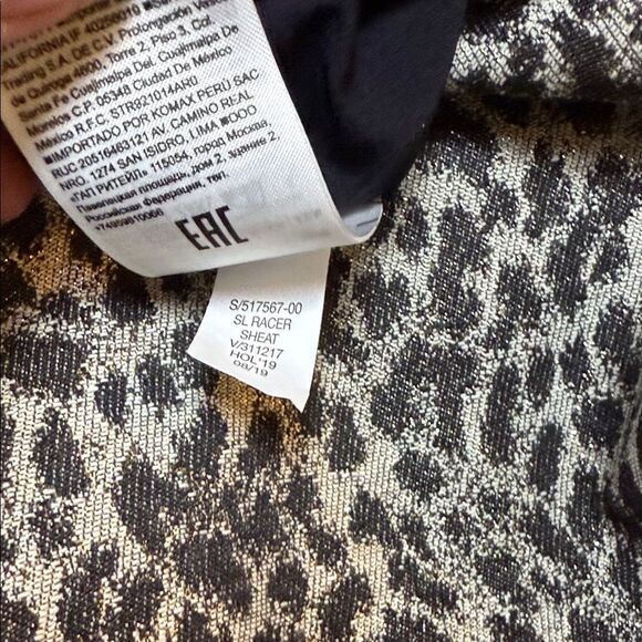 Banana Republic Animal Print Midi Dress - Black and White Size 6 - Picture 13 of 14